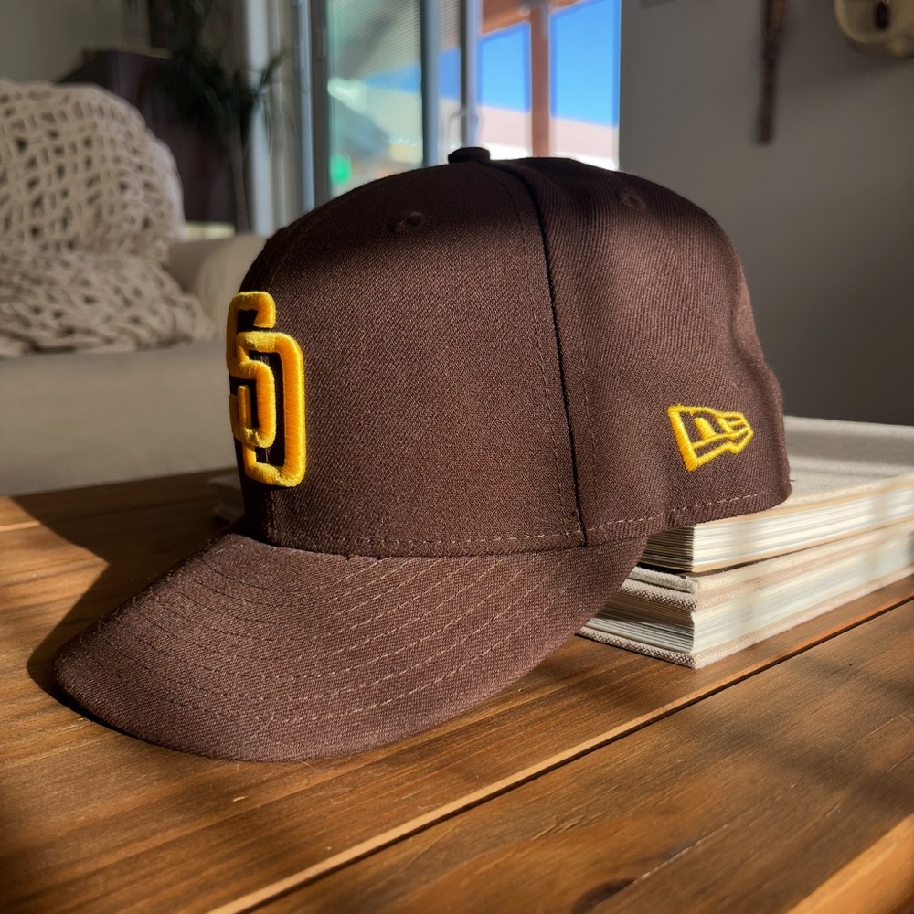 Brown Cap with Gold Logo - Picture 2 of 3